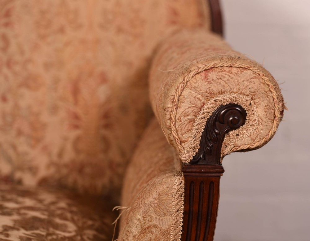 An unusual mahogany framed embroidered arm chair  View VII