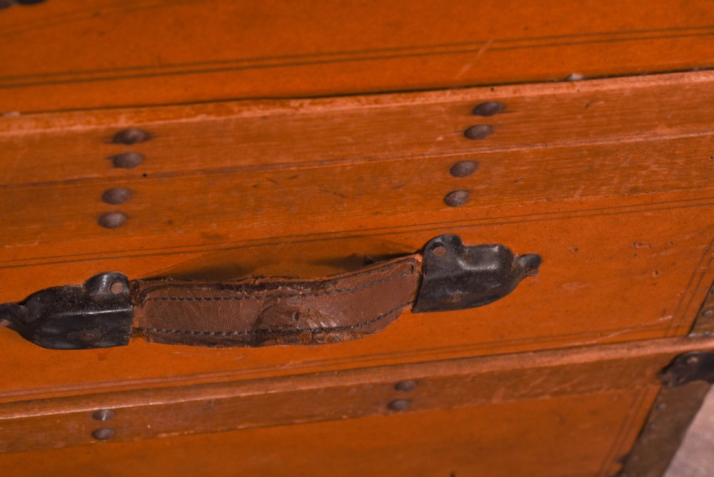 an original Leather dome top trunk  View III