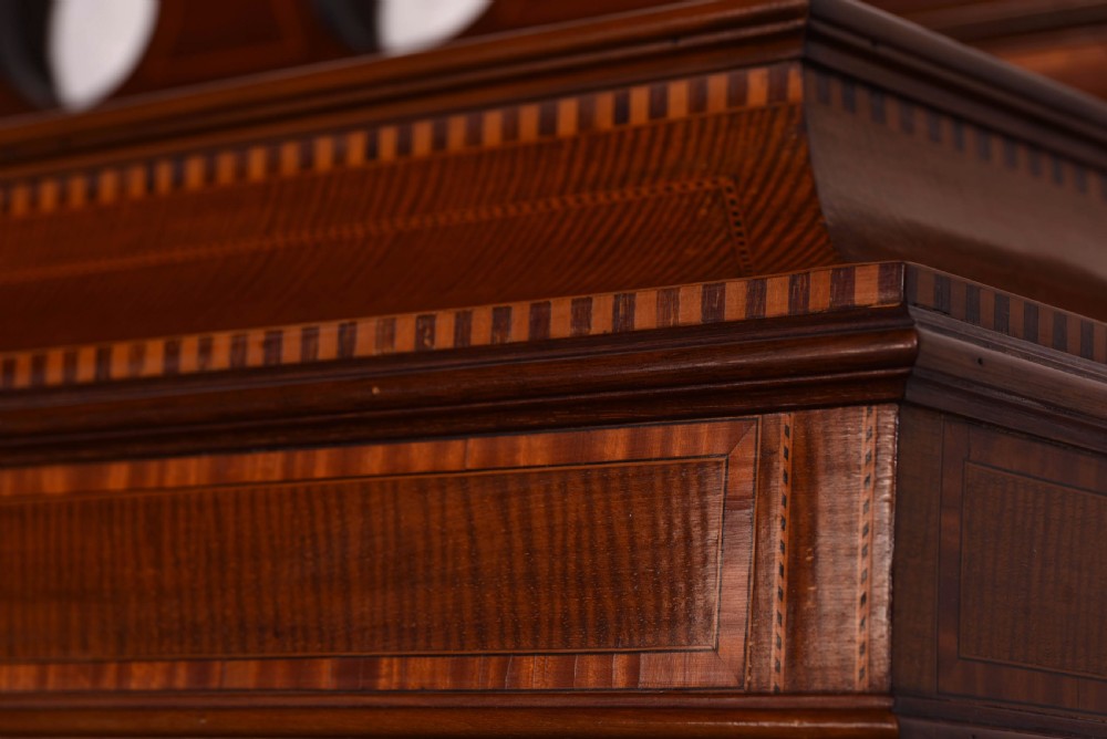 Striking sheraton revival inlaid mahogany display cabinet  View IV
