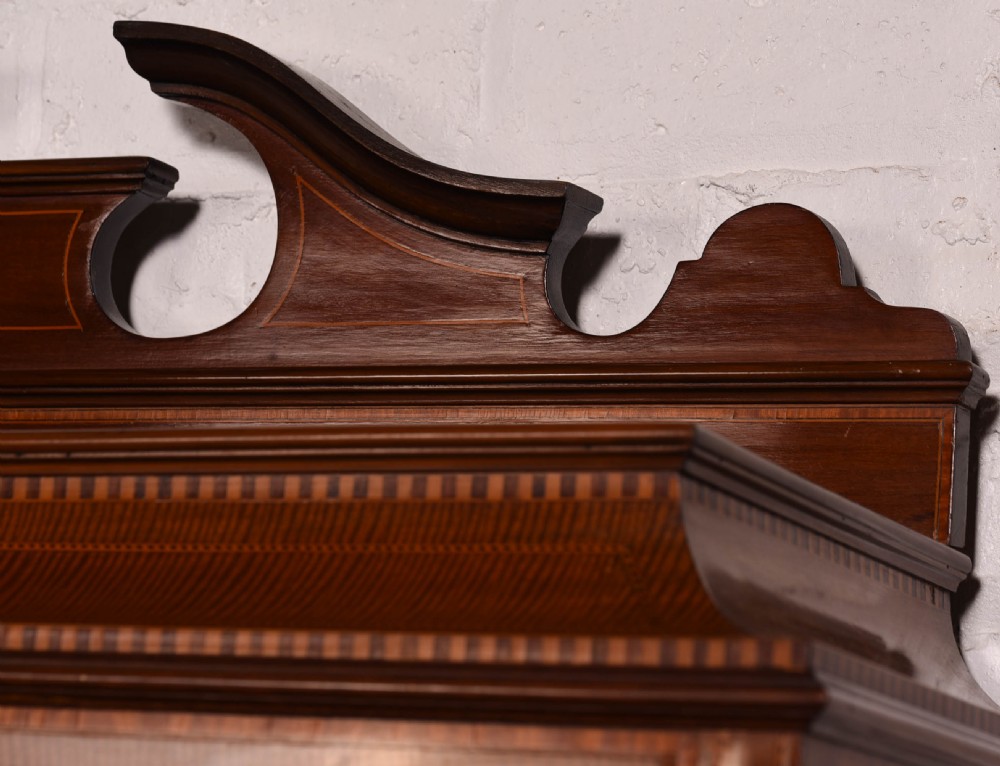 Striking sheraton revival inlaid mahogany display cabinet  View VII
