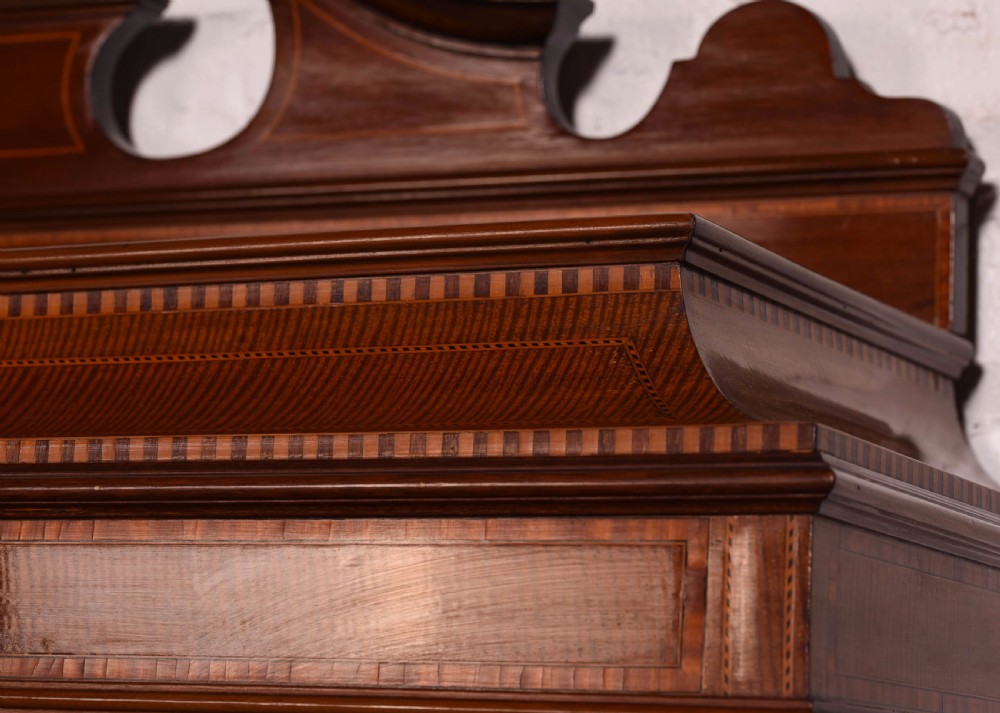Striking sheraton revival inlaid mahogany display cabinet  View VIII