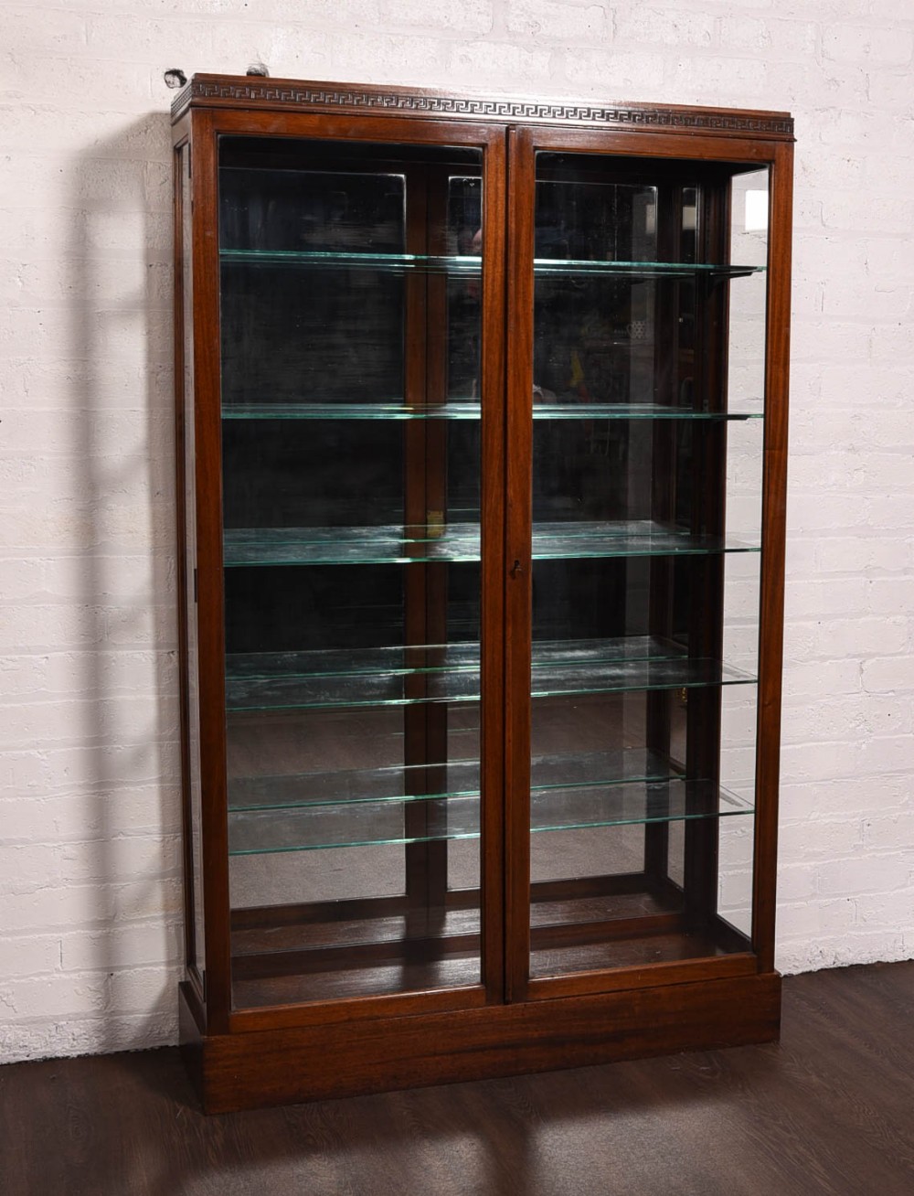 Mahogany 2 door shop fitting display cabinet