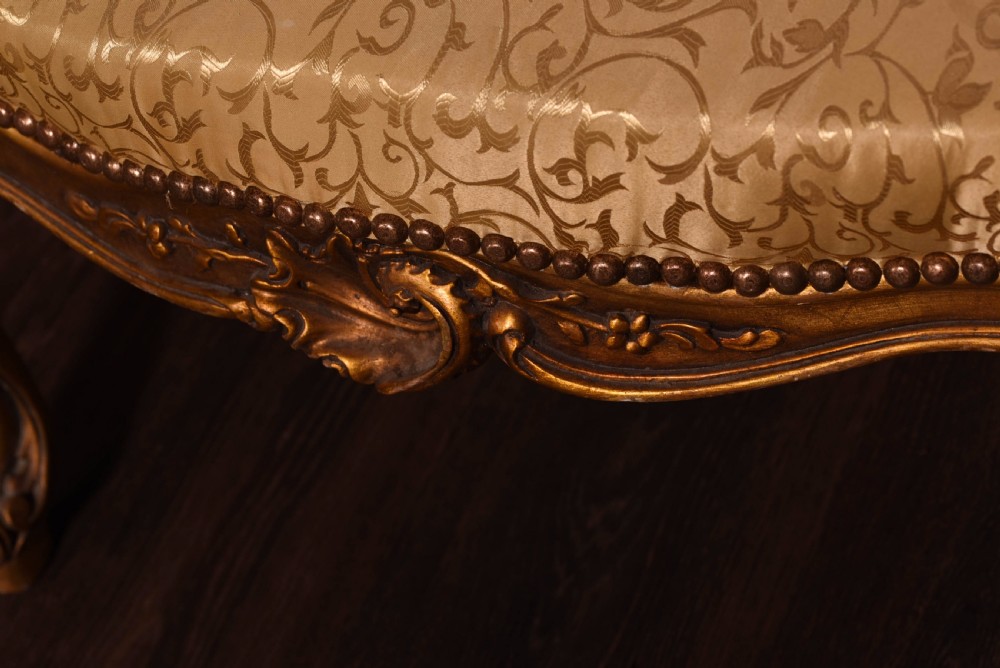 Stunning gilt wood 5 piece parlour Suite  View X