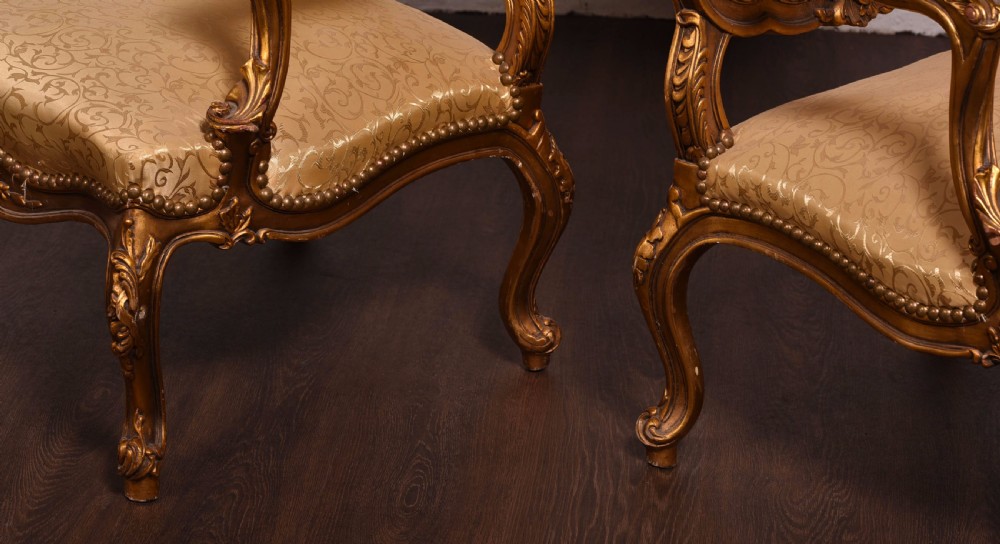 Stunning gilt wood 5 piece parlour Suite  View XII