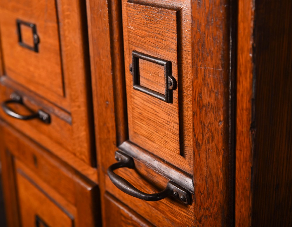 A rare 8 drawer oak filing cabinet  View IV
