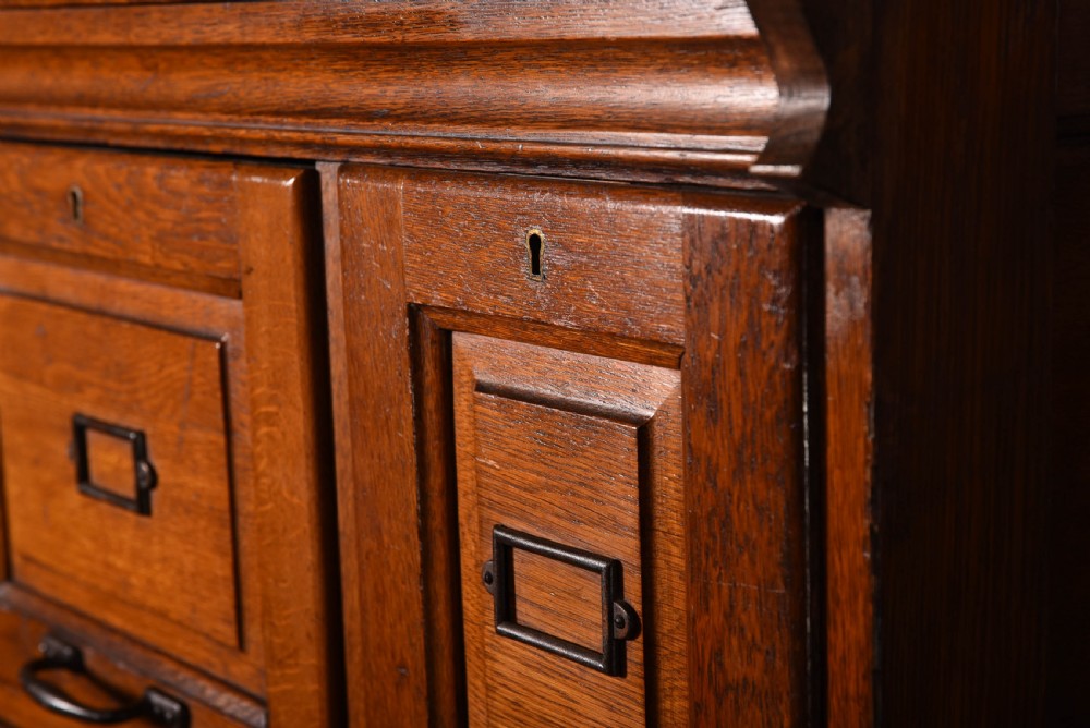 A rare 8 drawer oak filing cabinet  View V