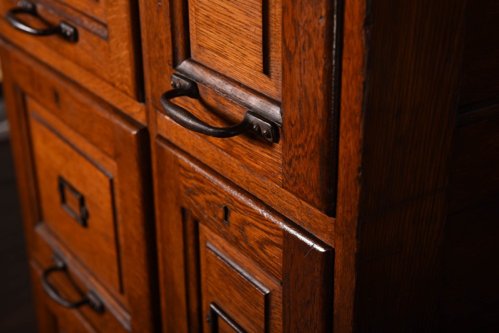 A rare 8 drawer oak filing cabinet  View XIII