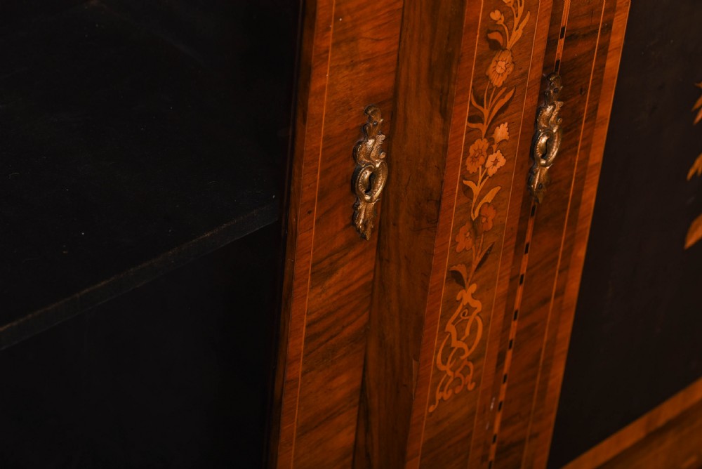 Stunning Walnut break fronted marquetry credenza View VII