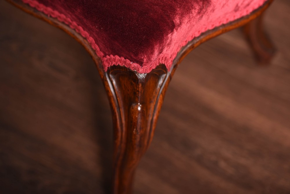 Set of 6 Solid rosewood cabriole leg balloon back chairs  View X