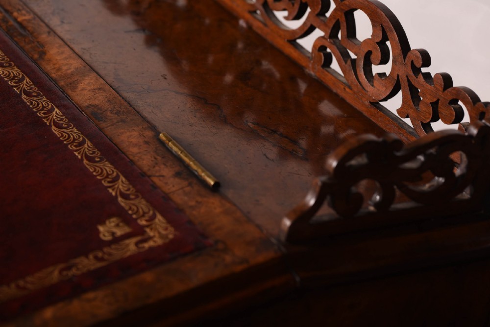 Stunning Burr Walnut davenport with secret compartment  View V