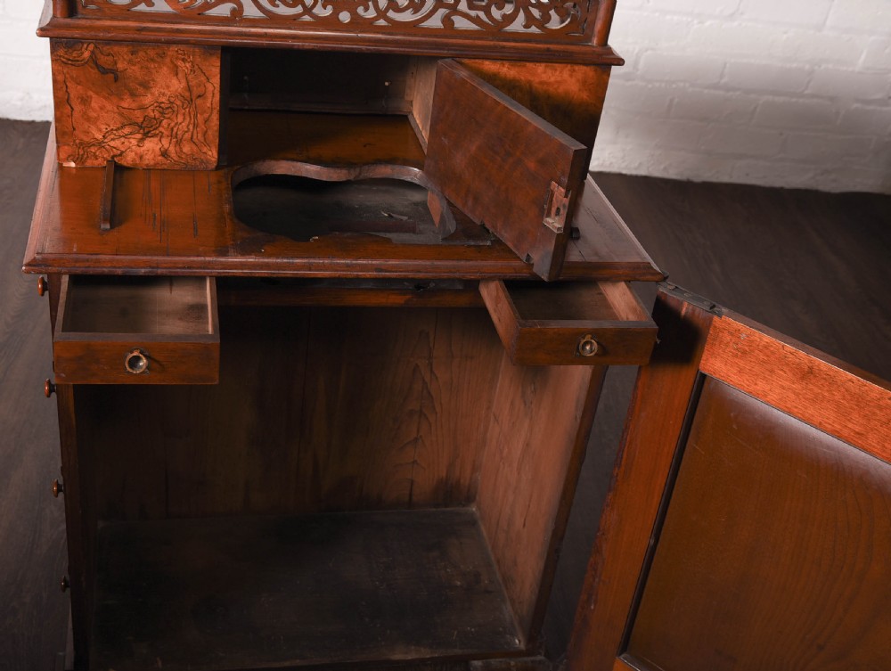 Stunning Burr Walnut davenport with secret compartment  View XX