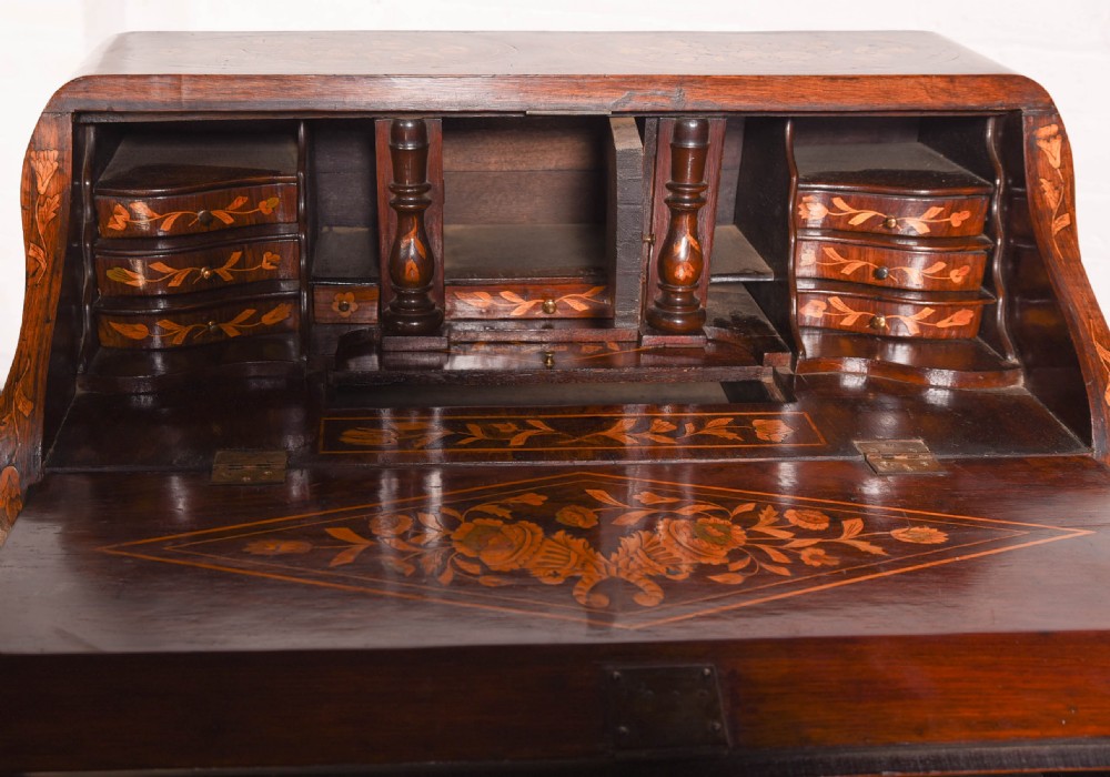 Outstanding Dutch Marquetry and rosewood writing desk View IX