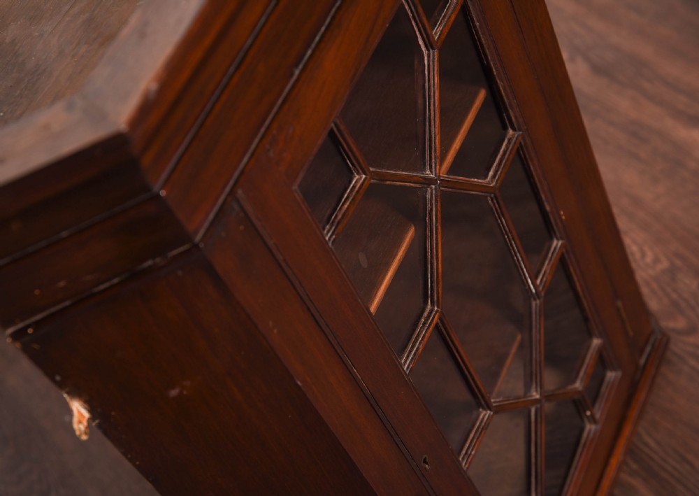 A miniature Edwardian Mahogany corner cabinet   View II