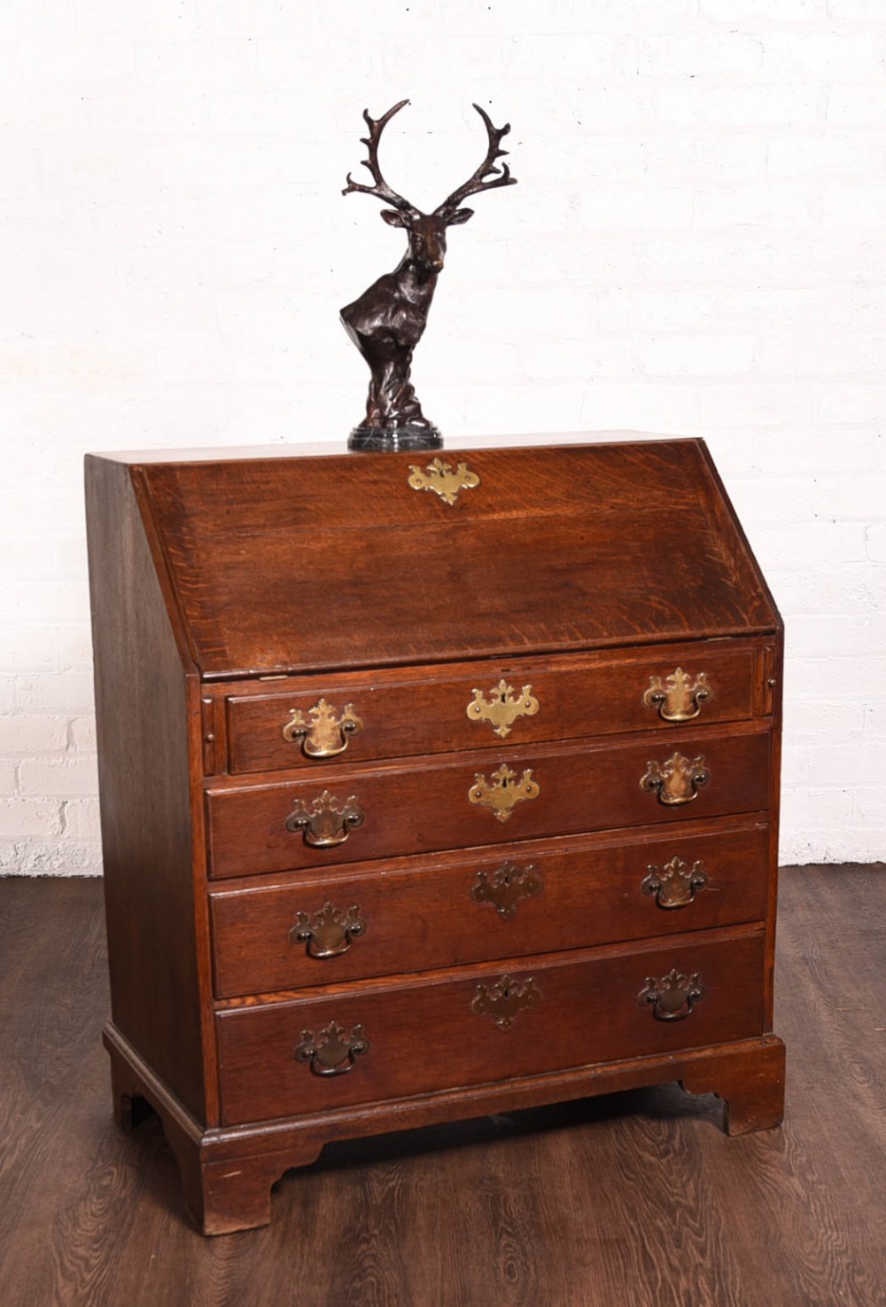 Georgian oak writing bureau
