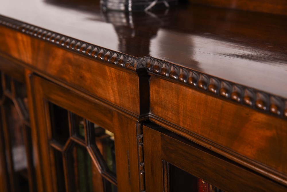 Edwardian Mahogany  breakfront 4 door bookcase  View II