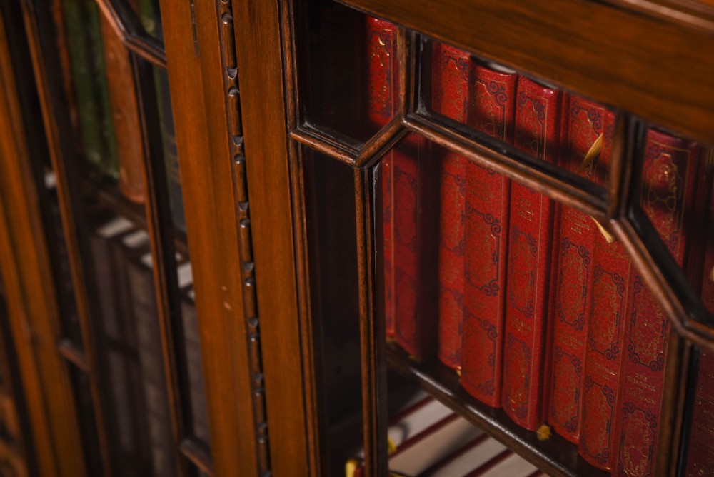 Edwardian Mahogany  breakfront 4 door bookcase  View III