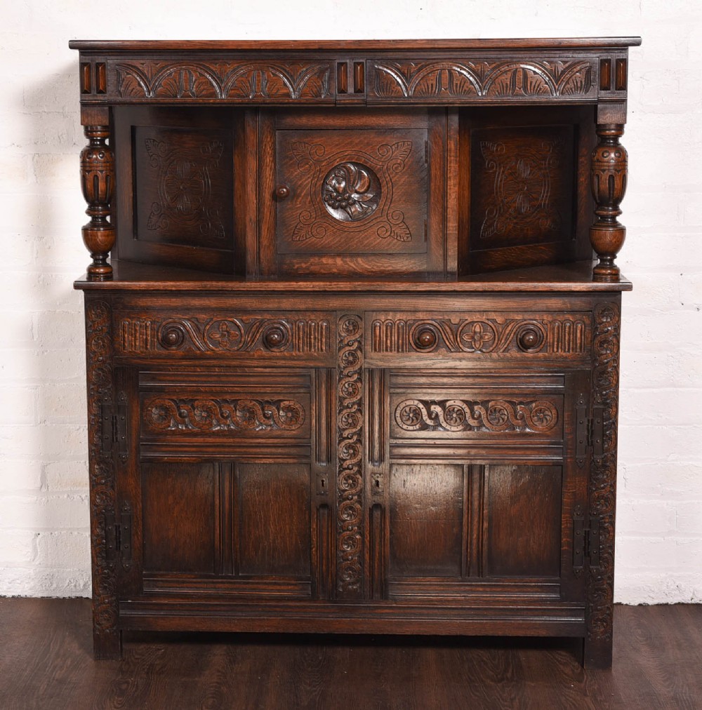Impressive Carved oak court cupboard