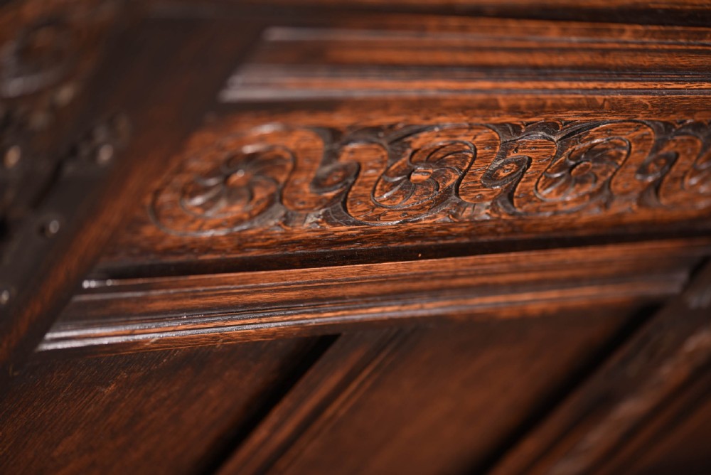 Impressive Carved oak court cupboard View VIII