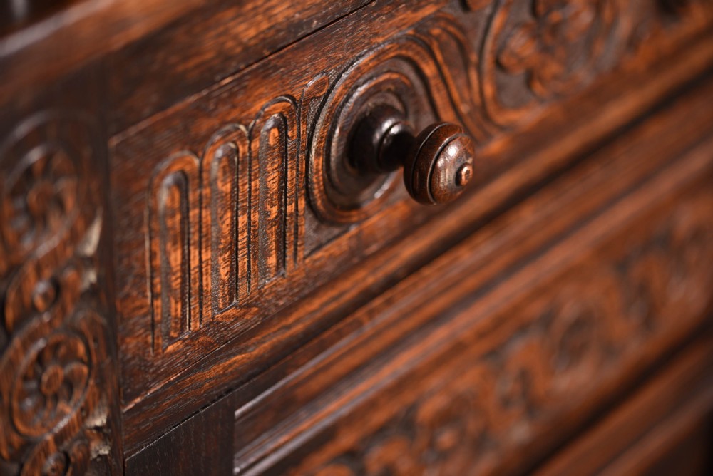 Impressive Carved oak court cupboard View XVI