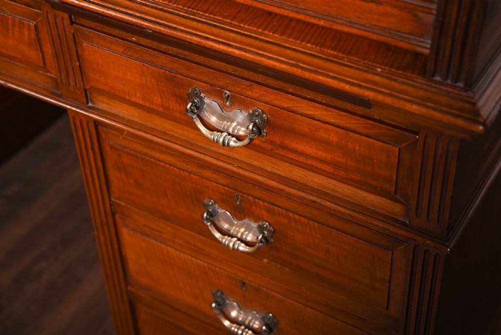 Stunning mahogany roll top desk by maple and co london View II