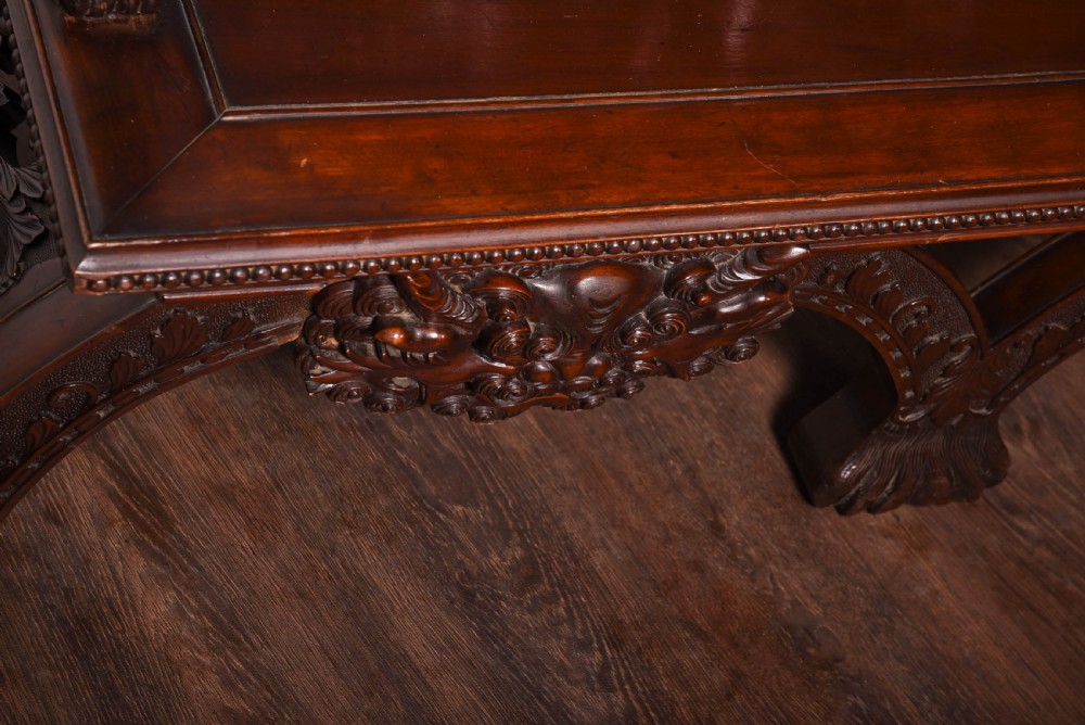 Impressive carved Japanese bench View V