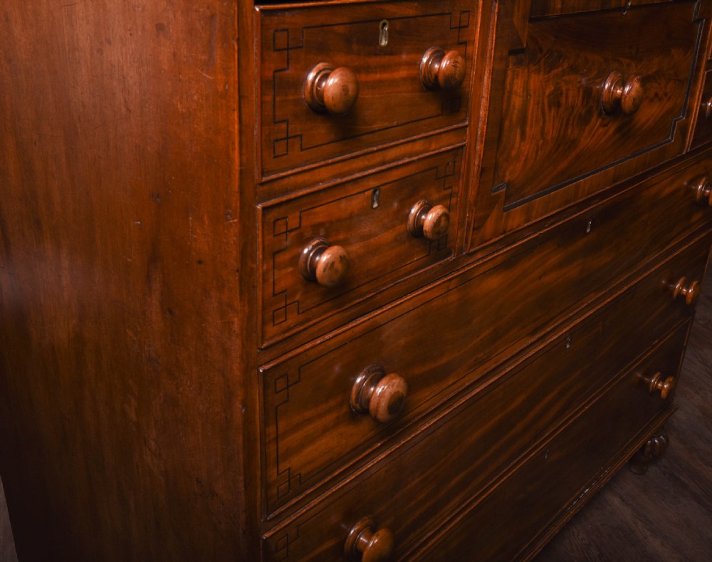 Scottish Mahogany secretaire chest of drawers  View IV