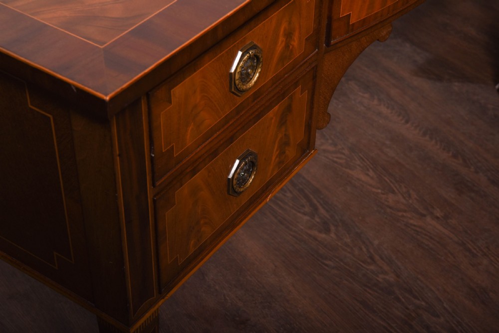 Stunning Edwardian inlaid mahogany desk View III