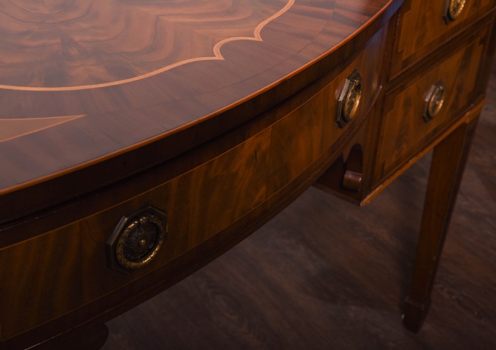 Stunning Edwardian inlaid mahogany desk View IV