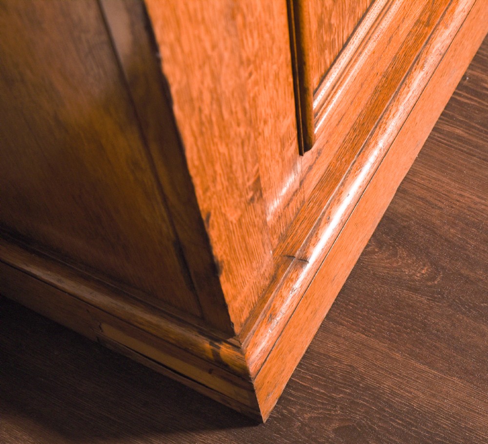Impressive large Victorian oak five door breakfront library bookcase  View VII