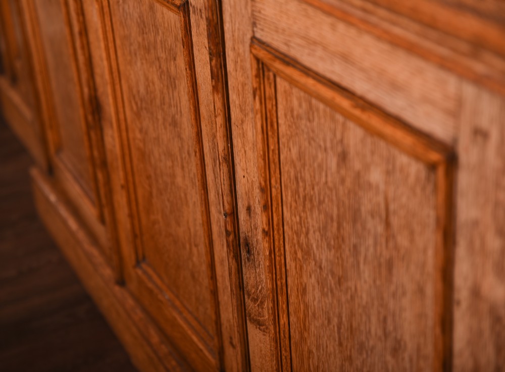 Impressive large Victorian oak five door breakfront library bookcase  View XXII