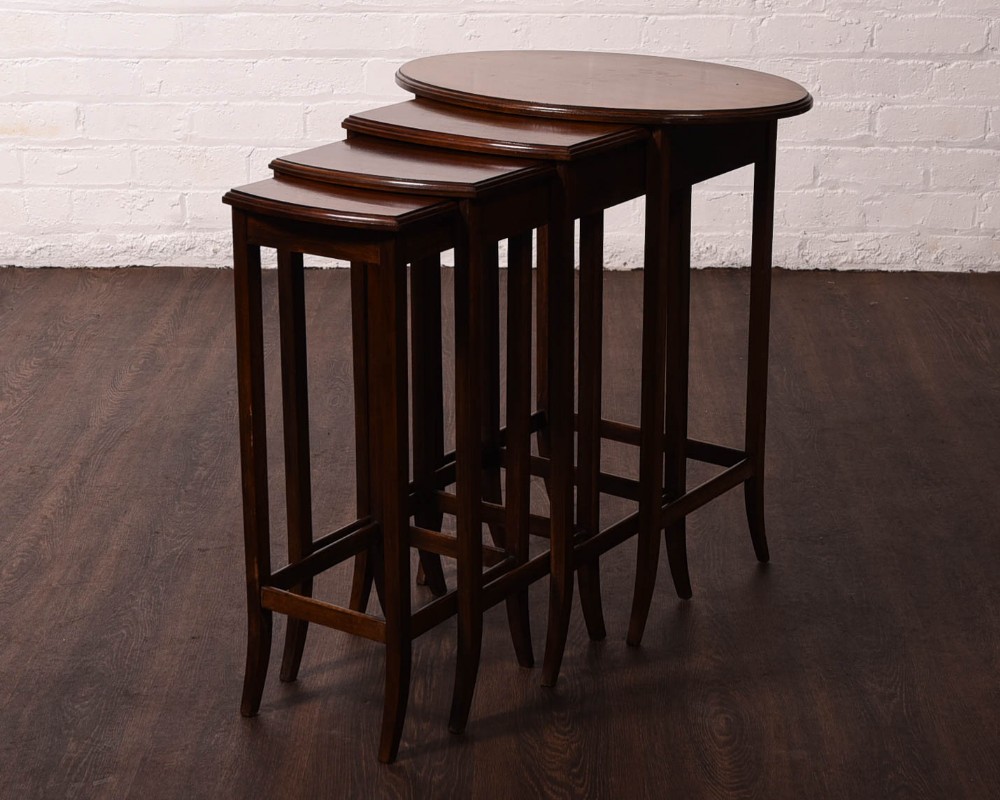Edwardian Mahogany Nest of 4 tables