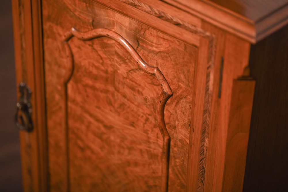Walnut Inlaid bedside cabinet  View III