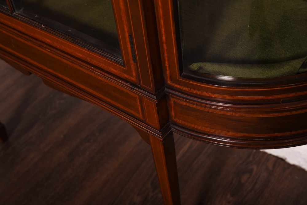Edwardian inlaid Mahogany display cabinet View IV