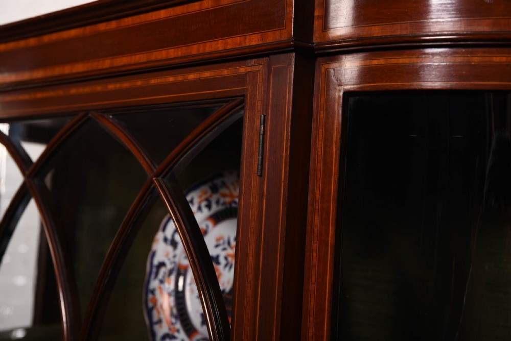 Edwardian inlaid Mahogany display cabinet View IX