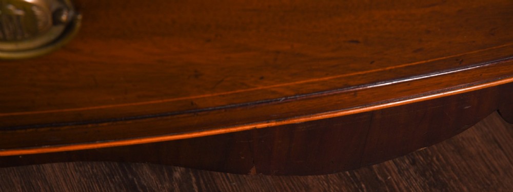 Georgian Mahogany bow front 3 over 3 chest of drawers  View IX