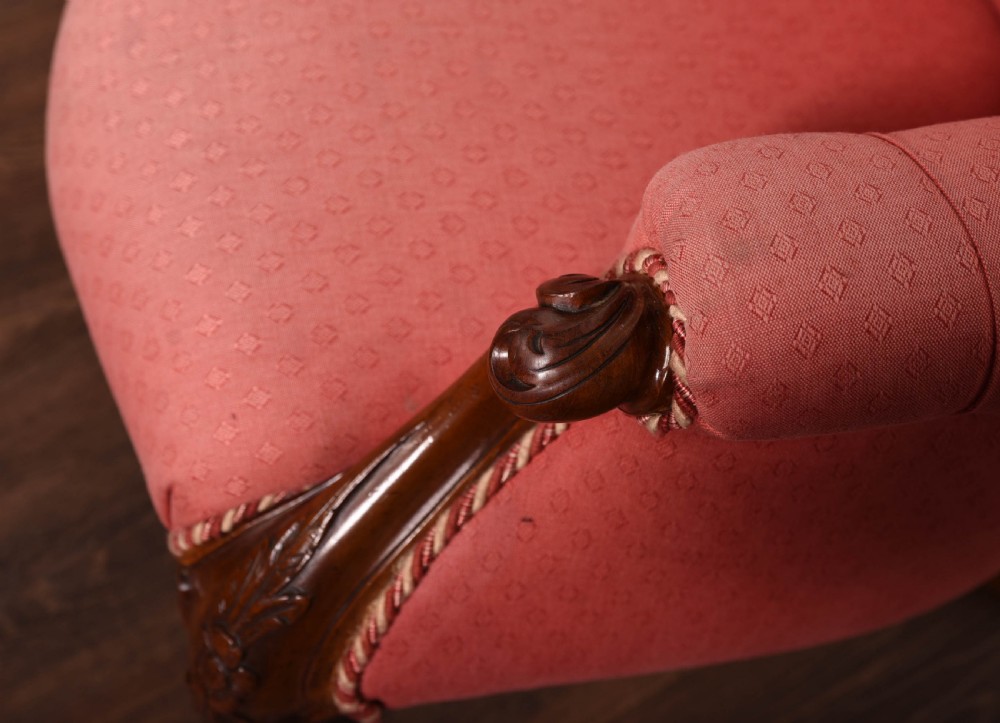 Victorian button back mahogany arm chair  View II