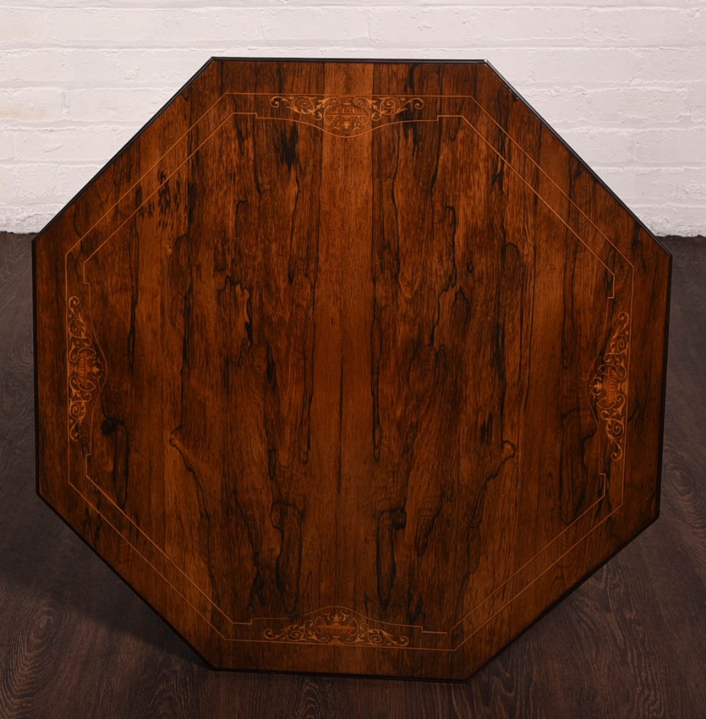 Stunning Edwardian inlaid rosewood centre table 