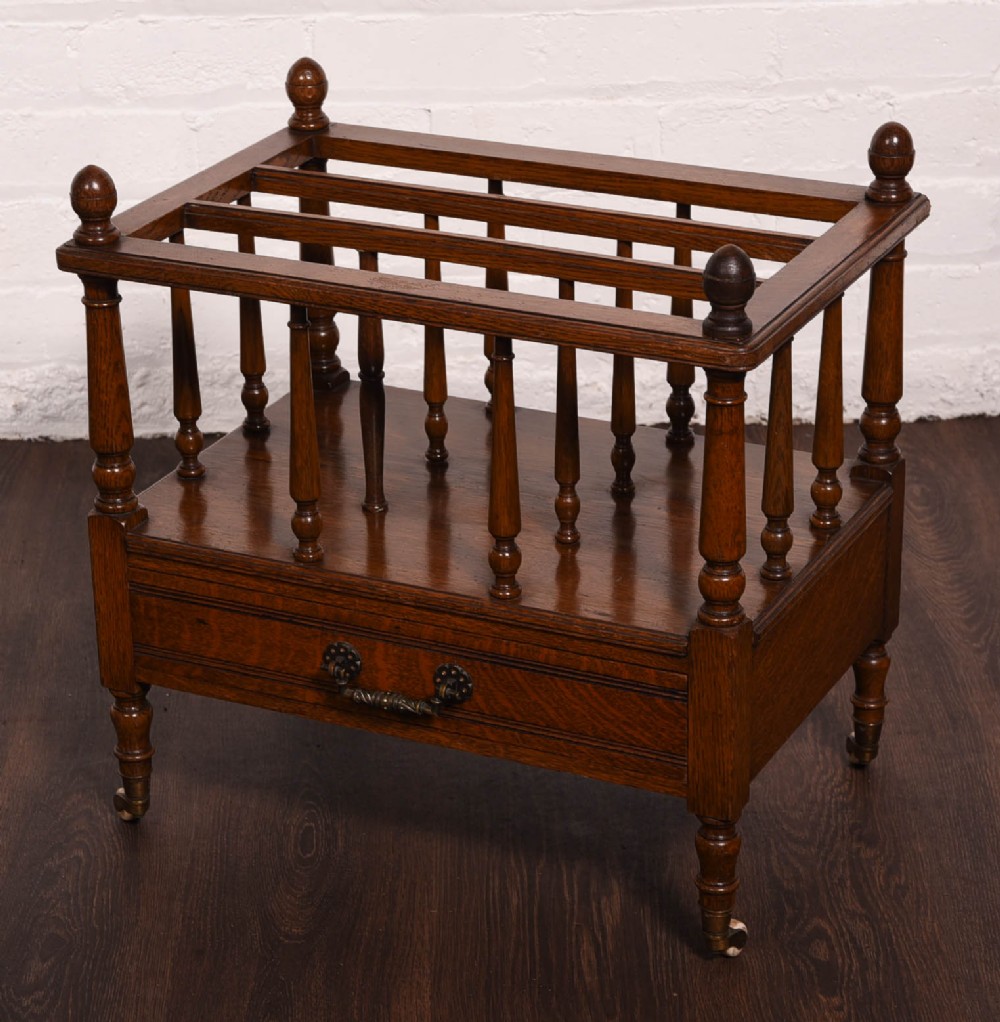 Edwardian oak canterbury