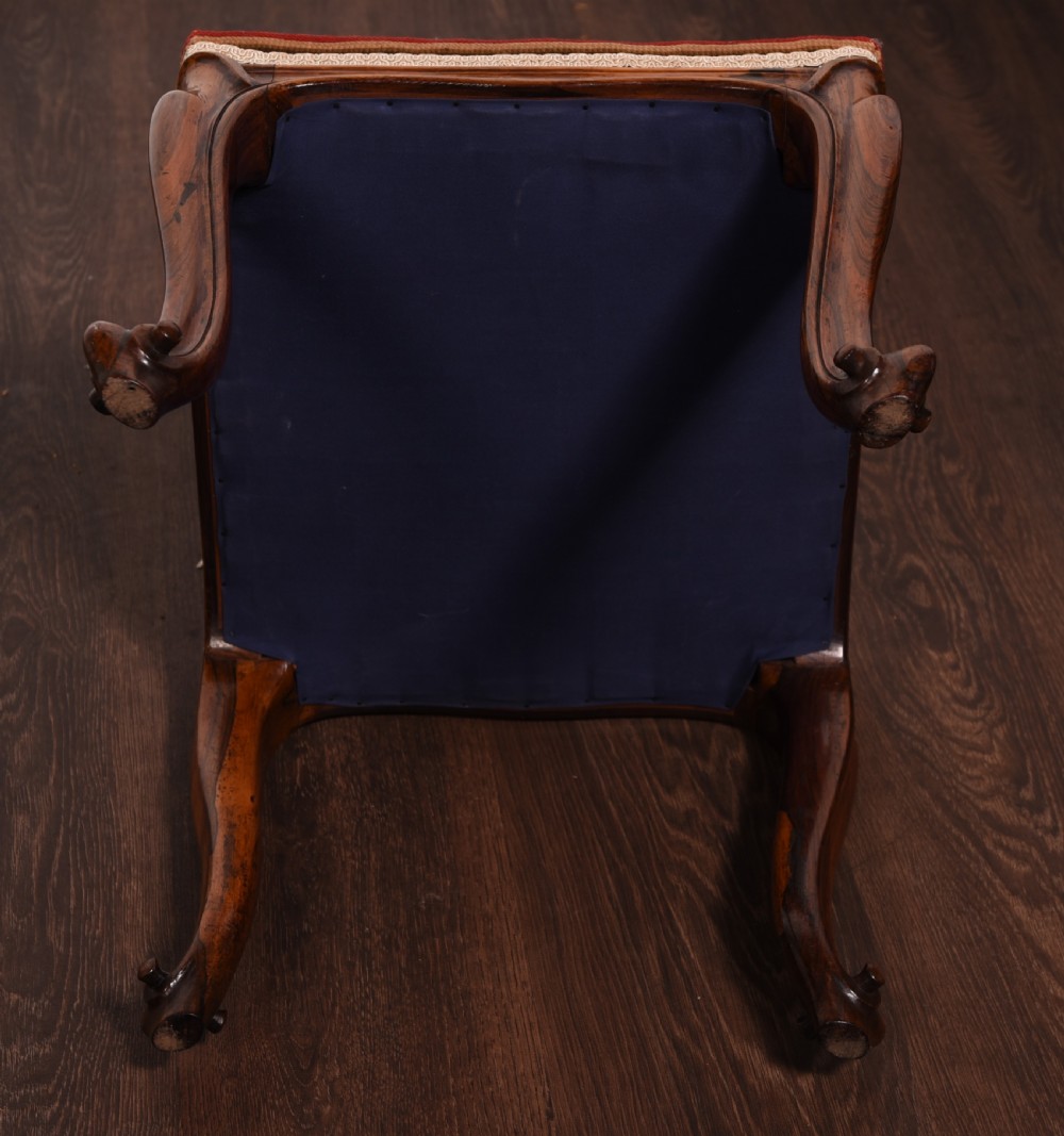 Victorian Rosewood foot stool  View II