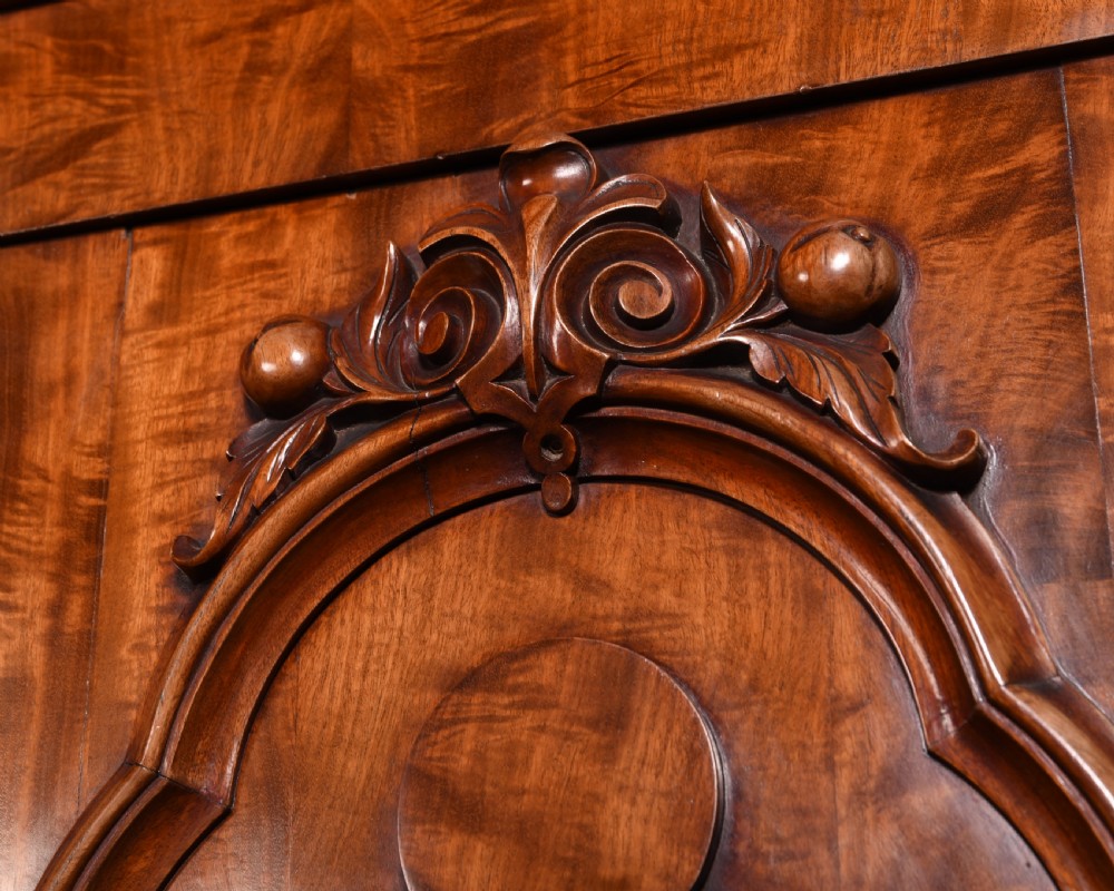 Outstanding Victorian carved Mahogany 3 door wardrobe View II