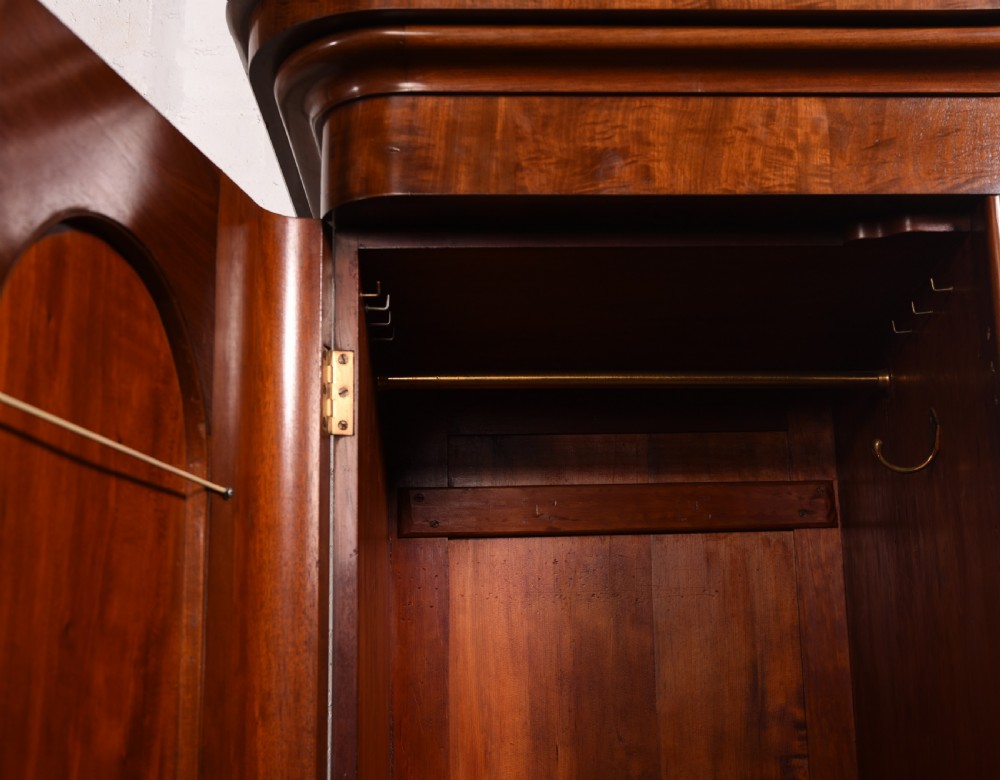 Outstanding Victorian carved Mahogany 3 door wardrobe View V