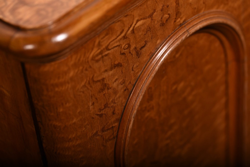 Rare pair of Victorian Hungarian ash bedside cabinets  View VI