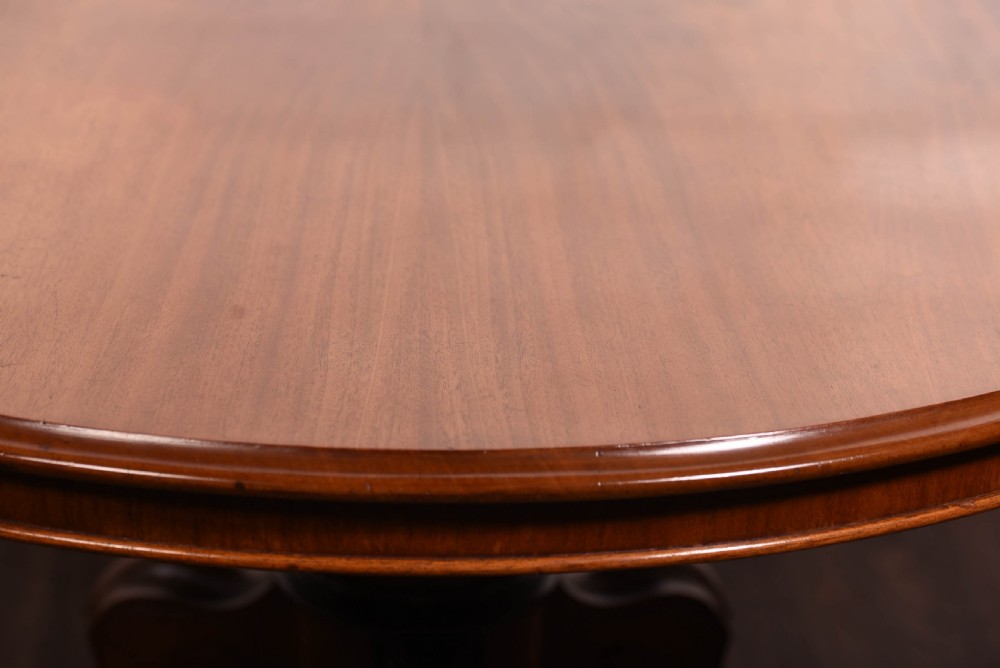 Victorian Mahogany circular snap top table  View XIV