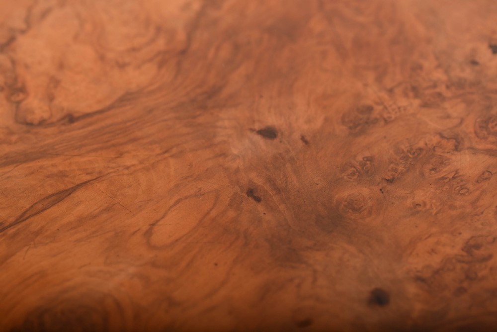 Stunning Victorian burr walnut Sutherland drop leaf table  View XIX