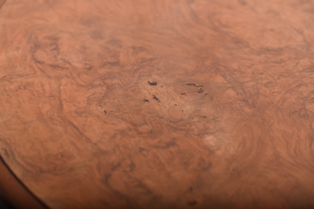 Stunning Victorian burr walnut Sutherland drop leaf table  View XX