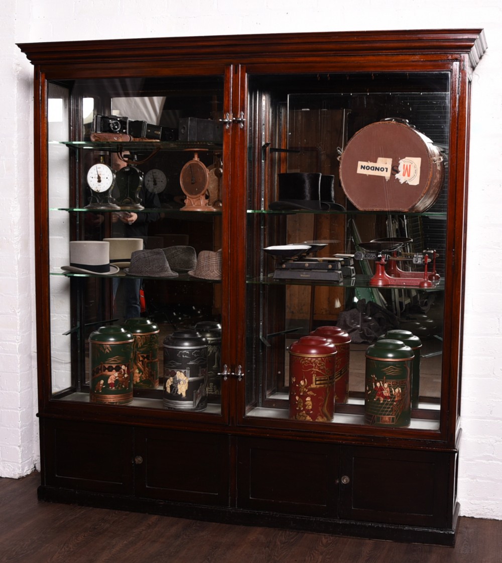 Victorian Mahogany Shop Fitting Display Cabinet
