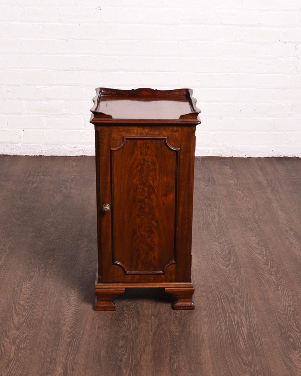 Flame Mahogany Edwardian Bedside Cabinet 