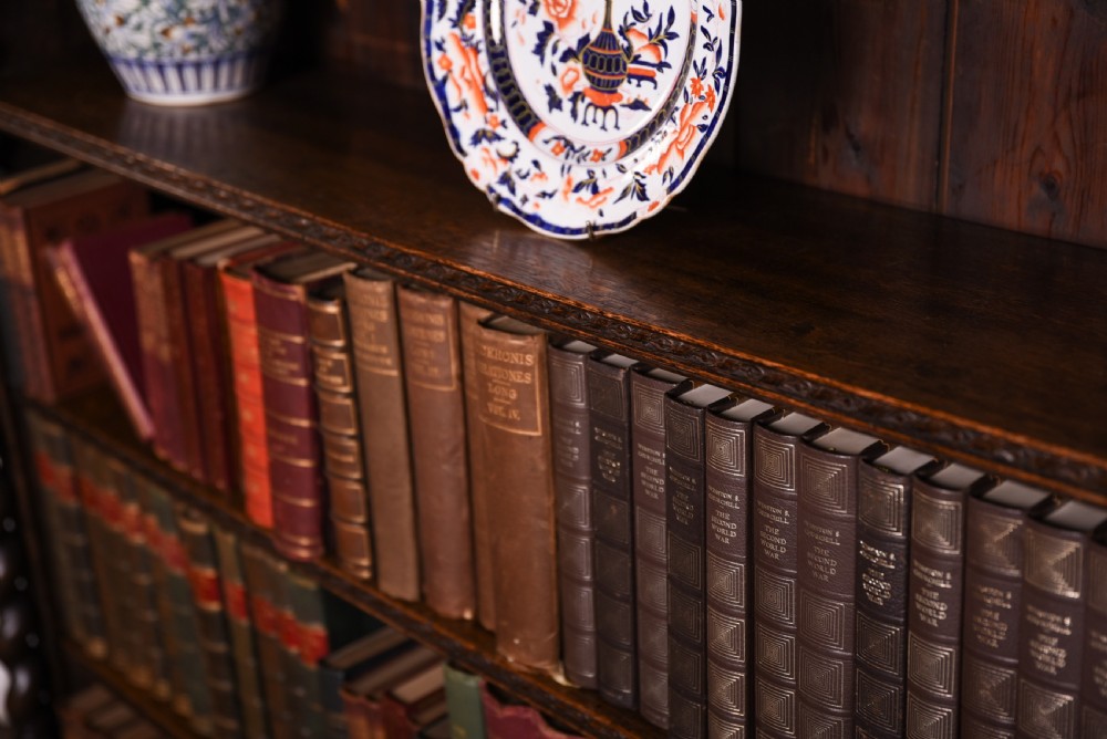 Fabulous barley twist open bookcase  View XV