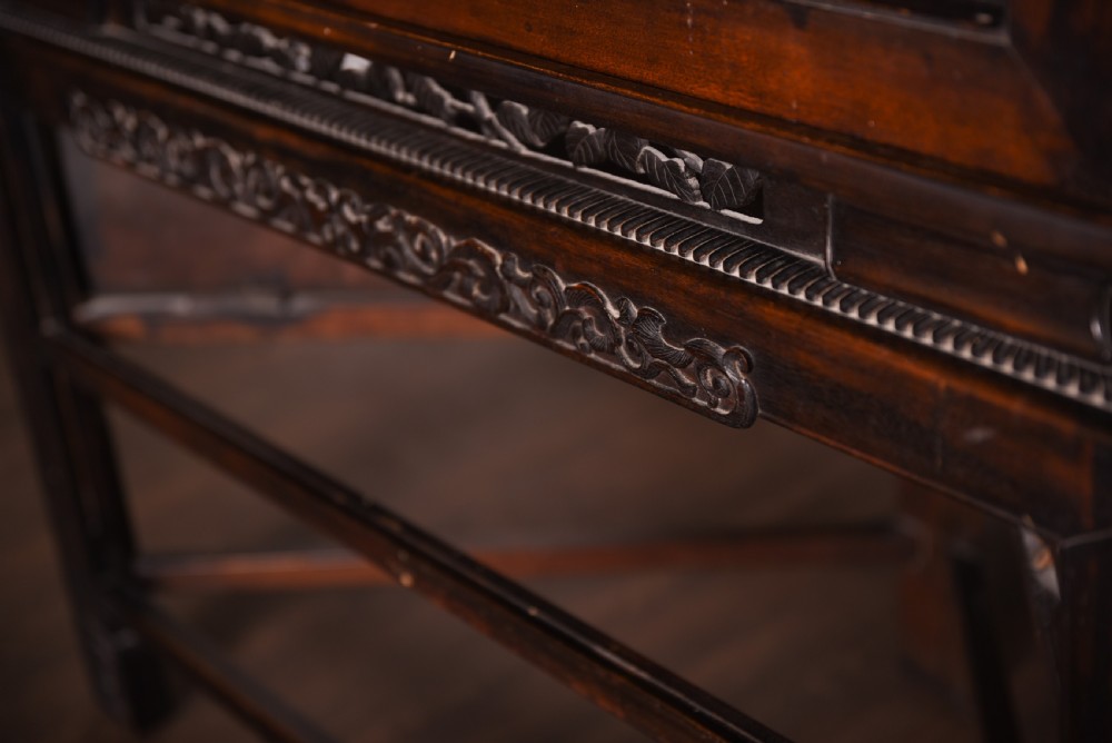 Japanese carved corner display unit View IV