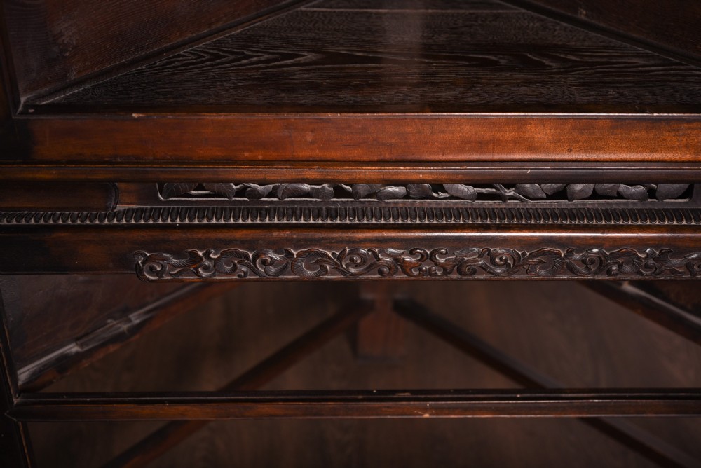 Japanese carved corner display unit View VII